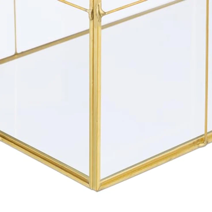 Relaxdays Großes Pflanzenterrarium, Glas Gewächshaus in Hausform für Sukkulenten und Moos, ca. 27 x 30 x 15 cm – Bild 6