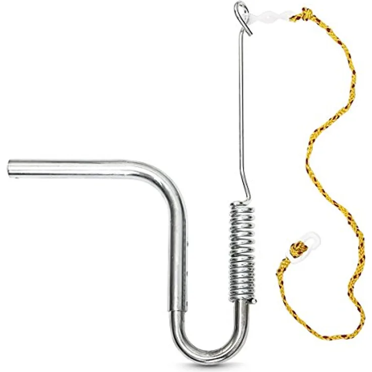 Relaxdays Fahrradleine mit Federpuffer, Abstandhalter, für Hunde, verstellbar, H x B x T: 47 x 21,5 x 5 cm, silber-gelb