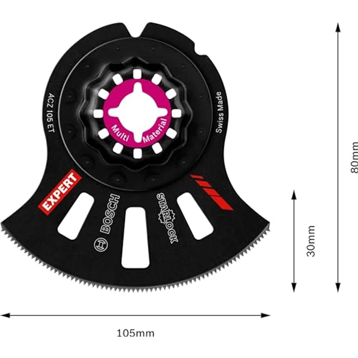 Expert MultiMaterial Segment Blade (Segmentsägeblatt) ACZ 105 ET Blatt für Multifunktionswerkzeuge, – Bild 4