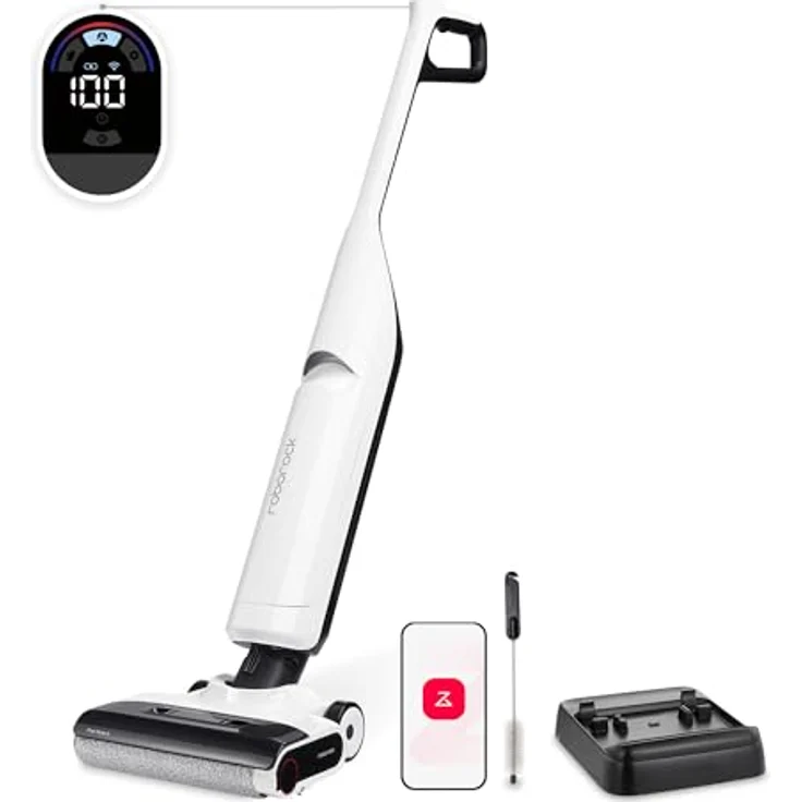 roborock flexi Pro Nass-Trocken-Sauger mit 17.000 Pa Saugleistung, SlideTech-Räder, Selbstreinigende Rolle - Schwarz – Bild 1