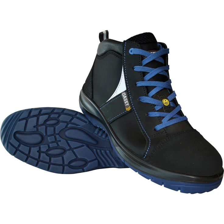 DASSY® Sparta S3 Sicherheitsschnürstiefel, schwarz, Gr. 47, atmungsaktiv, rutschhemmend, metallfrei, wasserabweisend