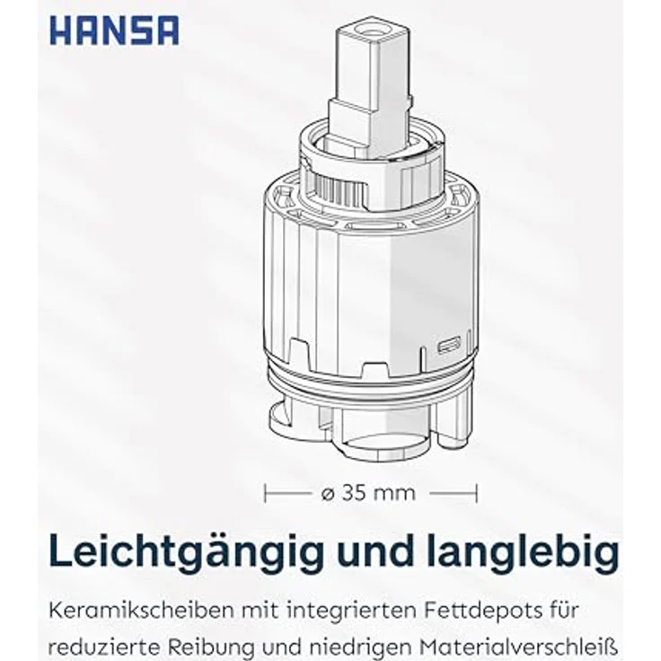 HANSA 59913075 Hansaclassic Steuerpatrone ohne Eco mit einstellbarer Heißwassersperre – Bild 3