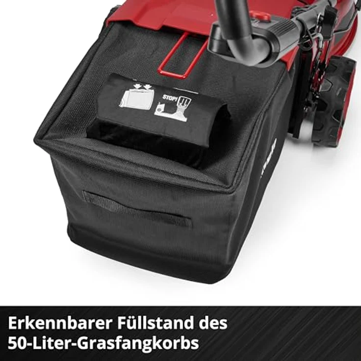 Einhell Akku-Rasenmäher 'GC-CM 36/42 Li BL', geeignet für Flächen bis 400 m², bürstenloser Motor, 50-Liter-Grasfangkorb, zentrale Schnitthöhenverstellung, inklusive Akku und Ladegerät – Bild 9