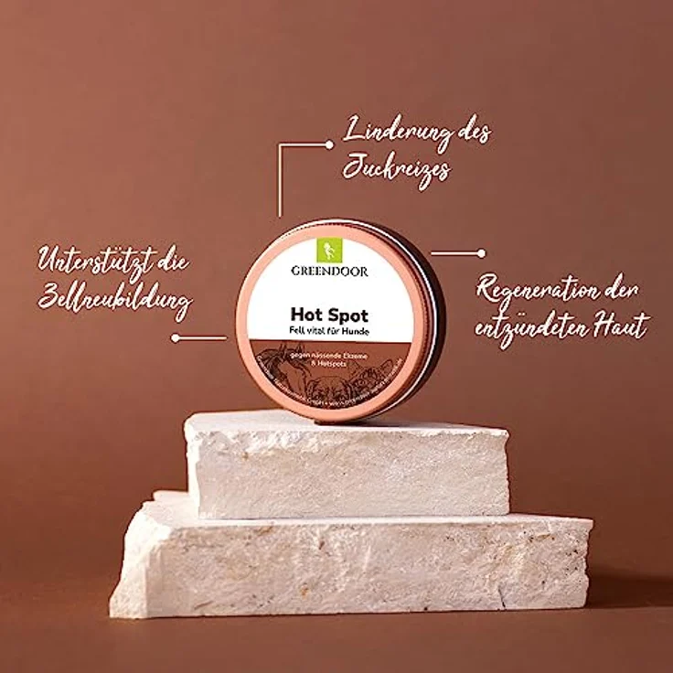 GREENDOOR Hot Spot Fellpflege Balsam für Hunde, mit Lanolin und Rapsöl, zur Linderung von Juckreiz und Entzündungen – Bild 2