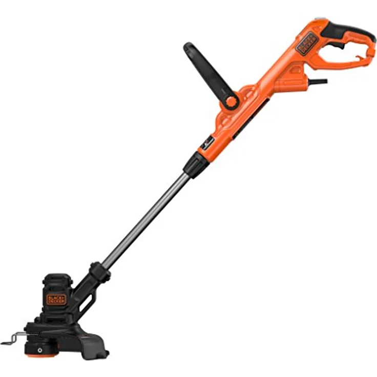 Black + Decker Elektro-Rasentrimmer--kantenschneider (450W, 25 cm Schnittbreite, E-Drive, manuelle Fadenverlängerung auf Knopfdruck (EasyFeed), werkzeuglos umstellen von Trimmen auf Kantenschneiden) – Bild 2