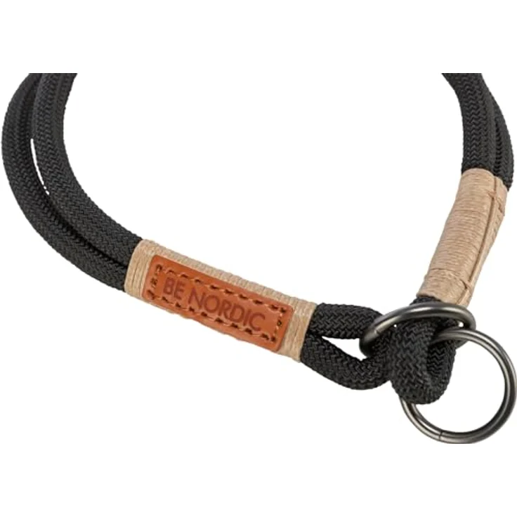 TRIXIE Zug-Stopp Hundehalsband BE Nordic S-M schwarz/Sand – bequemes Hundehalsband für kleine & mittelgroße Hunde mit Zugbegrenzung - robust & elegant – 17265 – Bild 3