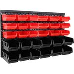 32tlg Stapelboxen Wandregal Set Werkstatt Lager Schraubenbox Werkstattregal Lagerregal Box Sortimentskasten Regal Regalsystem Steckregal