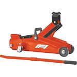 Formula 1 hydraulischer Rangierwagenheber 2 Tonnen, Kfz-Wagenheber mit Tragegriff, Auflagefläche 360° drehbar für Werkstatt, Hobby