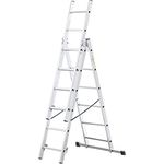 Drabest Aluminium Vielzweckleiter 3x6 Stufen Klappbare Leiter max 150kg