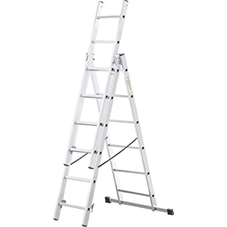 Drabest Aluminium Vielzweckleiter 3x6 Stufen Klappbare Leiter max 150kg
