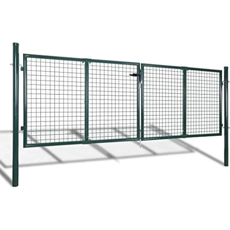 vidalXL Maschendrahtzaun Drahtzaun 289 x 75 cm 306 x 125 cm grün – Bild 2