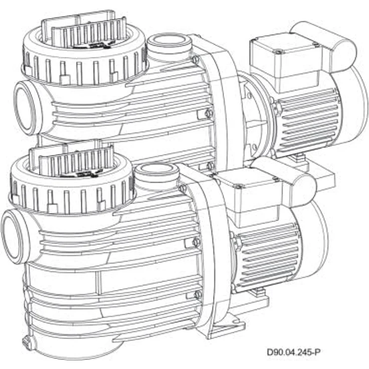 Speck Pumpen Filterpumpe Poolpumpe Speck Bettar 12 / BADU Top 12 230 V, selbstansaugend, Made in Germany, blaue Blockpumpe – Bild 3