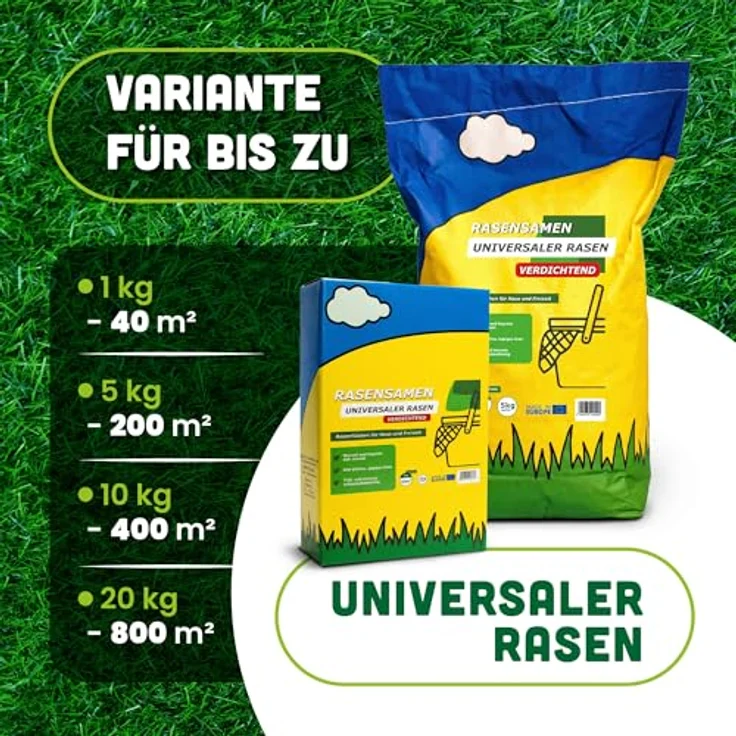 ARPON Rasensamen Schnellkeimend Frühjahr, 5kg für 200m², robust & pflegeleicht, dichtes, sattgrünes Gras für Neuaussaat & Nachsaat – Bild 5
