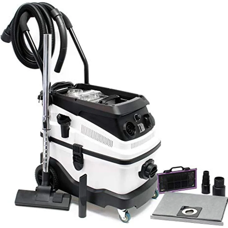 Wiltec Industriestaubsauger 1600 Watt & 30 Liter Behälter, Nass- und Trockensauger mit 3-Fach Filtersystem & Blasfunktion, Mehrzwecksauger mit Zubehör – Bild 1