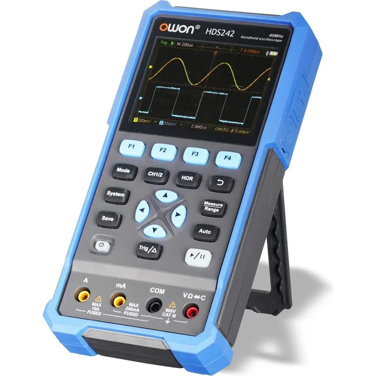 Owon HDS242, Digitales Speicheroszilloskop mit integriertem Multimeter und 3,5" LC-Display, mobil einsetzbar