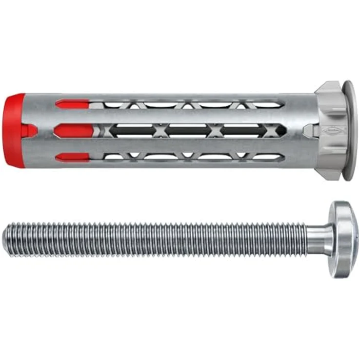 fischer 572916 DuoHM Hohlraumdübel 6 x 55 S TX mit metrischer Flachkopfschraube und TX-Antrieb (4 Stück) zur Befestigung von TV-Halterungen, Leuchten, Wandregalen in Plattenbaustoffen – Bild 3