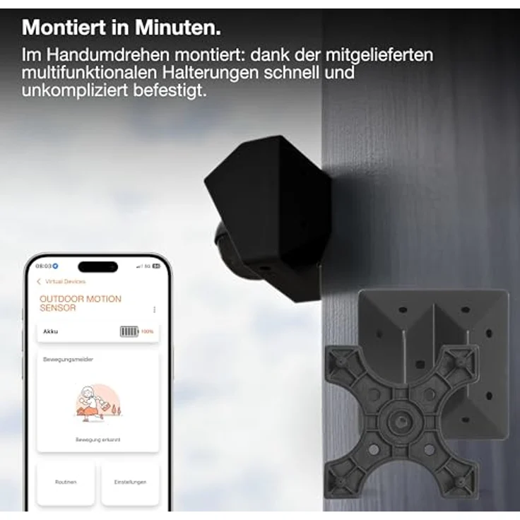Osram Smart+ WiFi Outdoor Motion Sensor, Bewegungsmelder mit 9 m Reichweite, wetterfest, solarbetrieben, kompatibel mit Google Home und Amazon Alexa – Bild 6