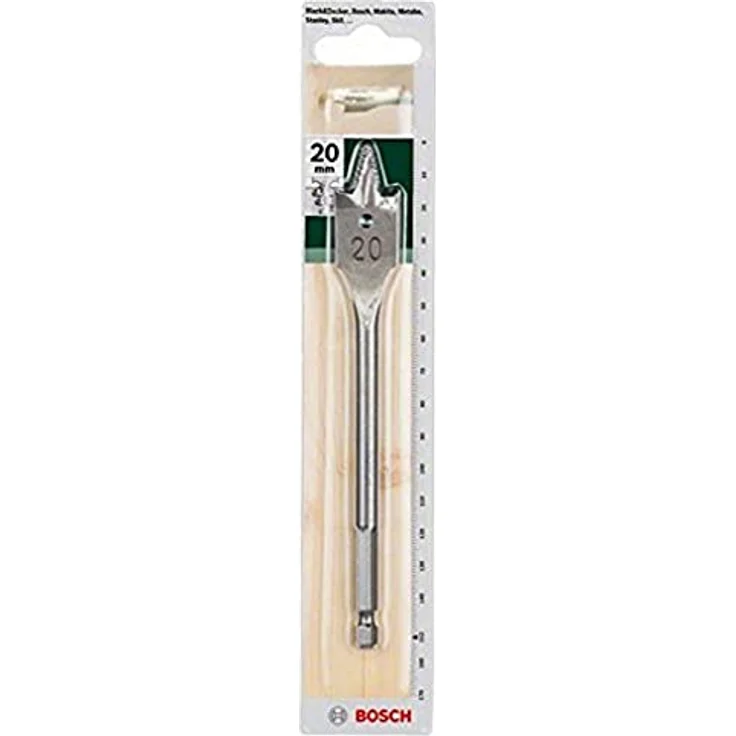 Bosch DIY Flachfräsbohrer Self Cut, Holzbohrer mit 1/4"-Sechskantschaft, Ø 20 mm, optimierte Schneidengeometrie – Bild 1