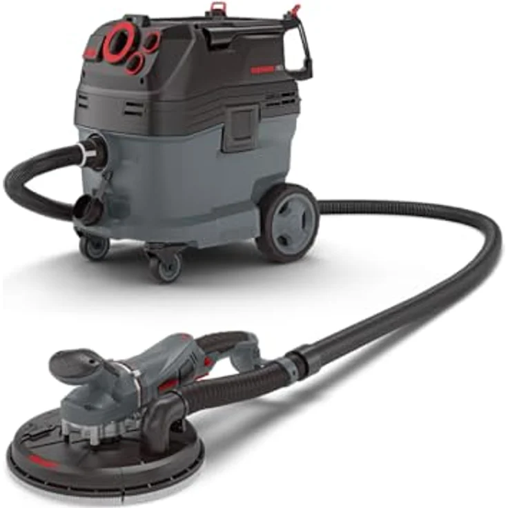 MENZER Trockenbauschleifer TBS 225 + Sicherheitssauger VCM 530 PRO, max. 2100 U/min, 710 W, Set mit M-Klasse Absaugtechnik – Bild 1