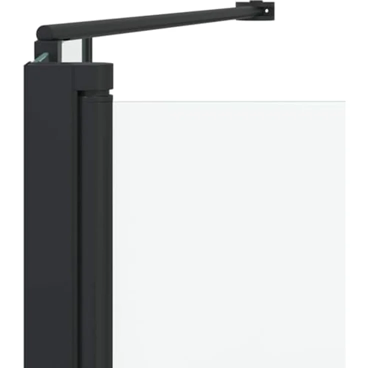 vidaXL Duschwand Geometrisch Schwarz, Sicherheitsglas, 120 x 67 x 129 cm, faltbar und verstellbar – Bild 6