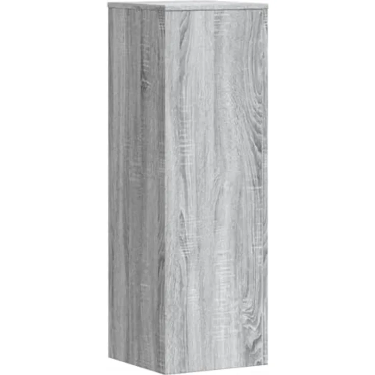 vidaXL Blumenständer Pflanzenständer Grau Sonoma 33x33x100 cm Holzwerkstoff, Stabile Oberplatte und Zeitloses Design