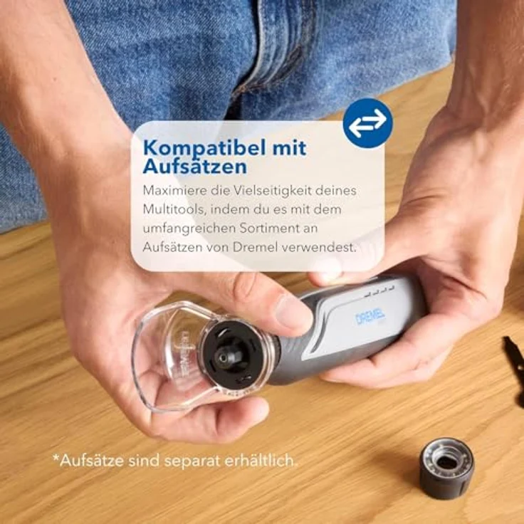 Dremel F0138150JA Akku-Multifunktionswerkzeug 7,2 V, kompakt und bürstenlos mit 20 Zubehörteilen und USB-C-Ladekabel – Bild 5