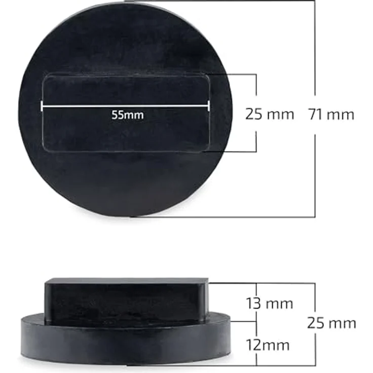 HEYNER Wagenheber Gummiauflage für Rangierwagenheber Ersatzgummi für BMW MINI OPEL, Set - langlebige und sichere Hebeplattform aus hochwertigem Gummi – Bild 4