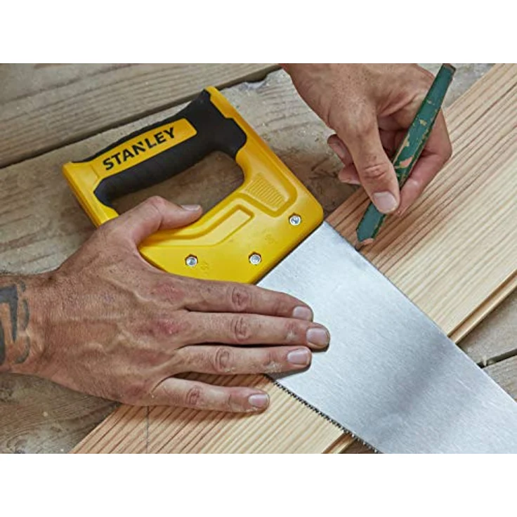 Stanley Handsäge Sharpcut (15''-380 mm, Fuchsschwanz mit 11 Zähne-Inch für feines Arbeiten, doppelt geschliffene, induktionsgehärtete Verzahnung) STHT20369-1 – Bild 5