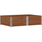 vidaXL Hochbeet Paletten-Aufsatzrahmen 150x100 Braun Massivholz Kiefer (2 Stk)