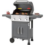 ProfiCook Gasgrill, Gasgrill mit 3 Zonen inkl. Brenner (bis 450°C)