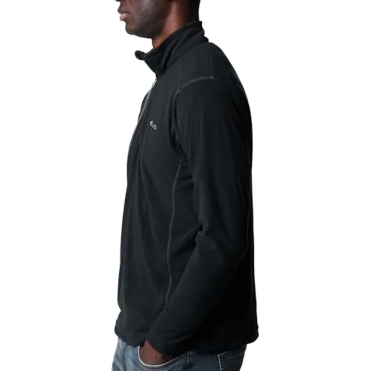 Columbia Klamath Range II, Herren Jacke aus leichtem Fleecematerial für Lagenlook, Schwarz, Größe M – Bild 4