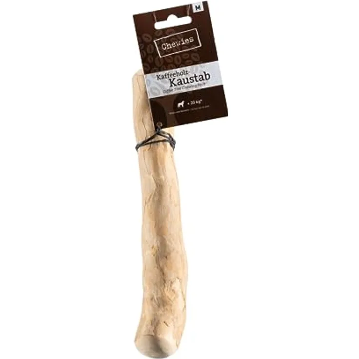 Chewies Kaffeeholz Kaustab für Hunde - Kauknochen Hunde-Spielzeug - 100 % natürliches Hundezubehör risikoarm & langlebig - Größe M: Für Hunde bis 20 kg Körpergewicht, 1er Pack