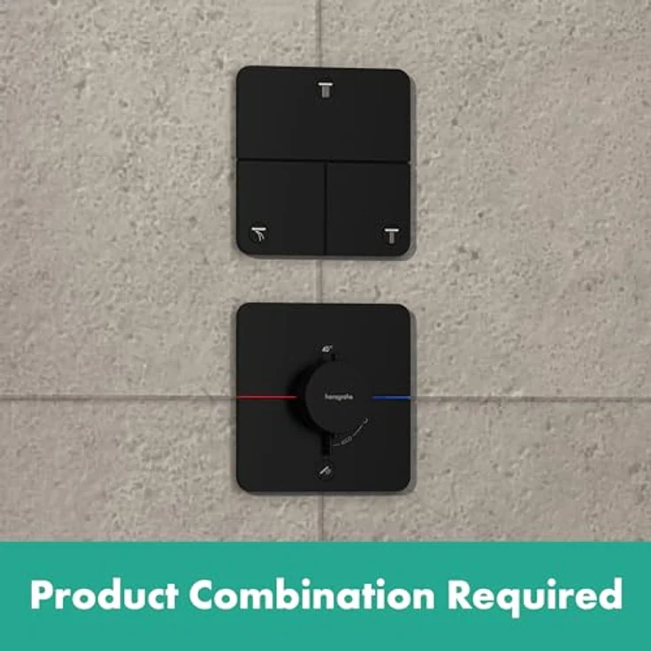 hansgrohe ShowerSelect Comfort Q - Thermostat Unterputz mit zusätzlichem Abgang, Mattschwarz – Bild 2