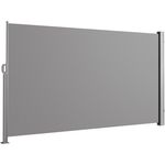 SVITA Seitenarmmarkise ausziehbar, freistehend, Sichtschutz, 300x180cm (BxH), Hellgrau