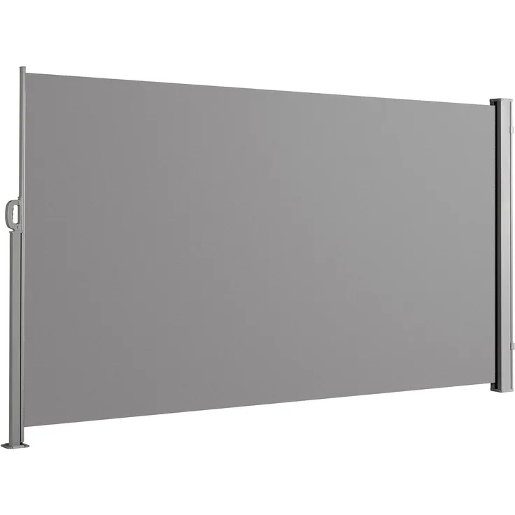 SVITA Seitenarmmarkise ausziehbar, freistehend, Sichtschutz, 300x180cm (BxH), Hellgrau