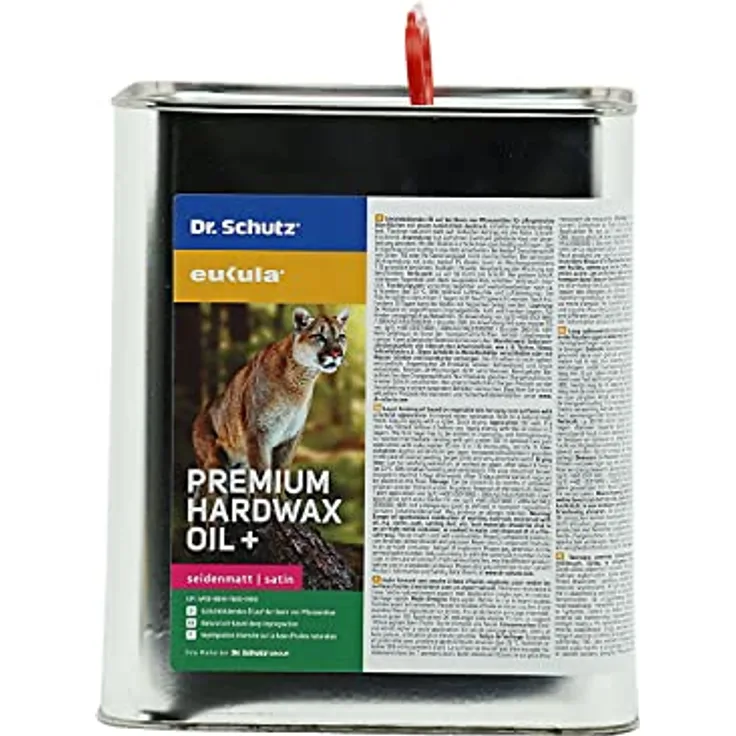 Dr. Schutz Premium Hartwax Oil 2,5L seidenmatt | schichtbildendes Hartwachsöl für Parkett und Kork | beständiger Pflegefilm in warmen Farbbild | auf Basis natürlicher Pflanzenöle