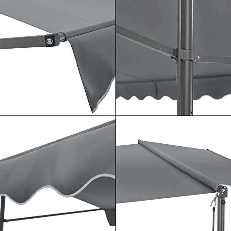 Standmarkise Selenizza freistehend 500x300x260cm Dunkelgrau (pro.tec) – Bild 6