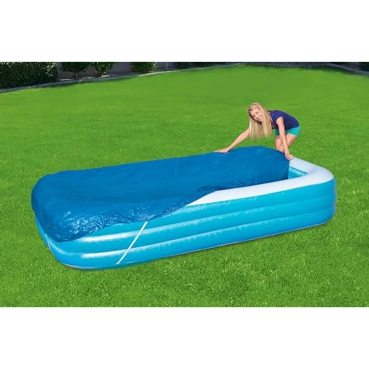 Bestway PE-Abdeckplane für Family Pools 340 x 230 cm, blau, eckig – Bild 2
