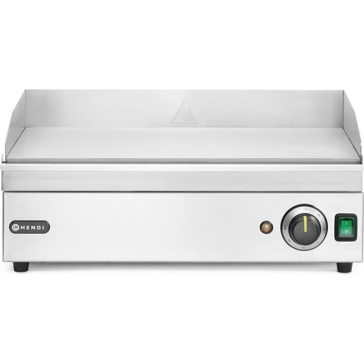 Hendi Elektrogrill Grillplatte glatt Kitchen Line, Edelstahlgehäuse, temperaturregulierbar bis 300 °C, abnehmbare Tropfschale, rutschfeste Füße, 2.40 kW – Bild 1