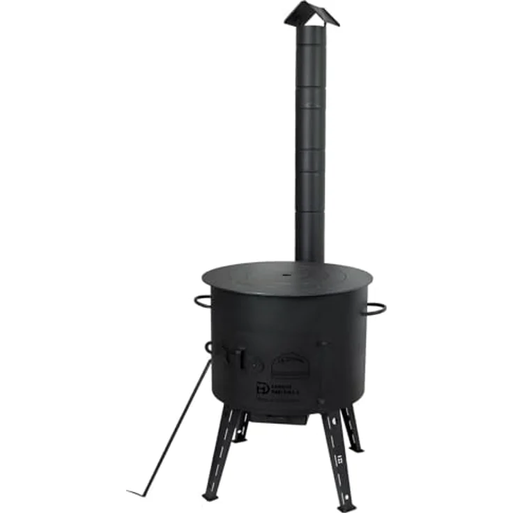 4BIG.fun Uchag 2mm Stahl Utschak Ø49cm mit Adapter-Ringen für 22L, vielseitige Outdoorküche für Grillen und Feuerstelle – Bild 2
