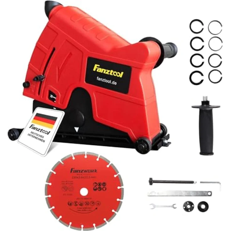 FANZTOOL universal Absaughaube für Winkelschleifer mit 230mm Trennscheiben – Bild 2