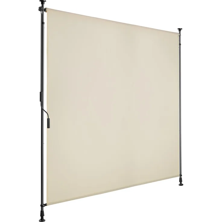 Tectake Klemmmarkise Taija, vielseitige Markise mit UV-Schutz 50+, leichtgängiger Handkurbel und stabiler Konstruktion