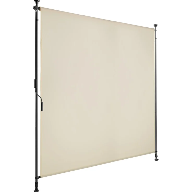 Tectake Klemmmarkise Taija, vielseitige Markise mit UV-Schutz 50+, leichtgängiger Handkurbel und stabiler Konstruktion