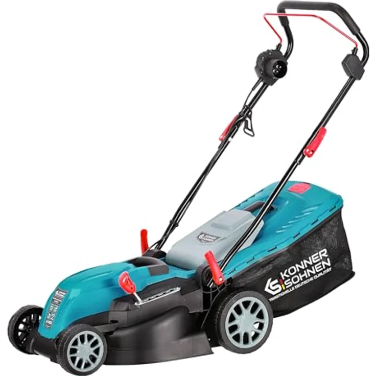 Könner & Söhnen Elektrorasenmäher KS 38LM, 38 cm Schnittbreite, 3250 U/min 1400 W, maximale Leistung ohne Unterbrechungen, schwarz-rot – Bild 2
