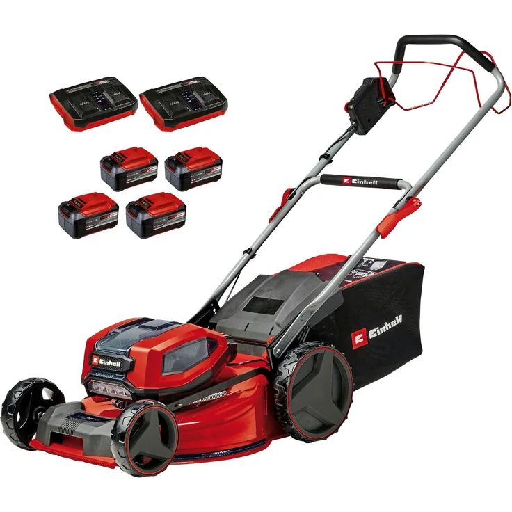 Einhell Akkurasenmäher Professional GP-CM 36/52 S Li BL, 52 cm Schnittbreite, 4 x 5,2 Ah Plus Akkus und 2 Twincharger – Bild 1