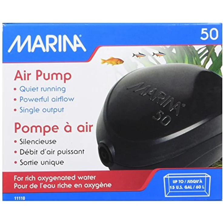 Marina 11110 Durchlüfterpumpe 50, für Aquarien bis 60L, Schwarz – Bild 2