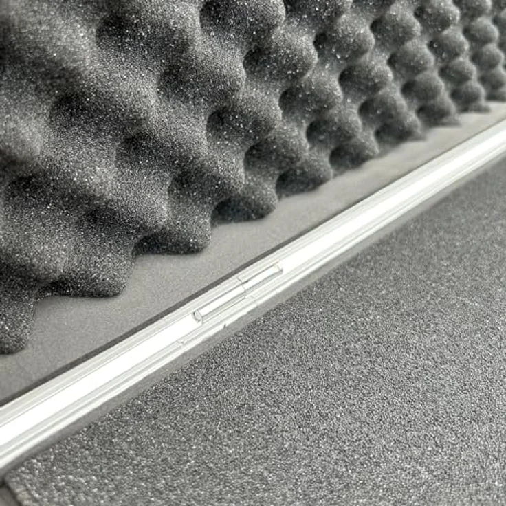 ECI Tools Werkzeugkoffer Alubox Alukoffer Silber 60 cm, Aluminium/Kunststoff, individuell anpassbare Polsterung aus Schaumstoff/Würfelschaum, stoßgeschützte Ecken – Bild 6