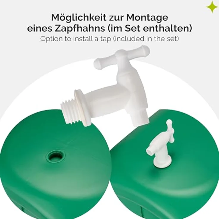 Garronda Weithalsfass GD-0142, 40 Liter Plastikbehälter mit Hahn und Deckel, BPA-frei für Lebensmittel und Flüssigkeiten – Bild 3
