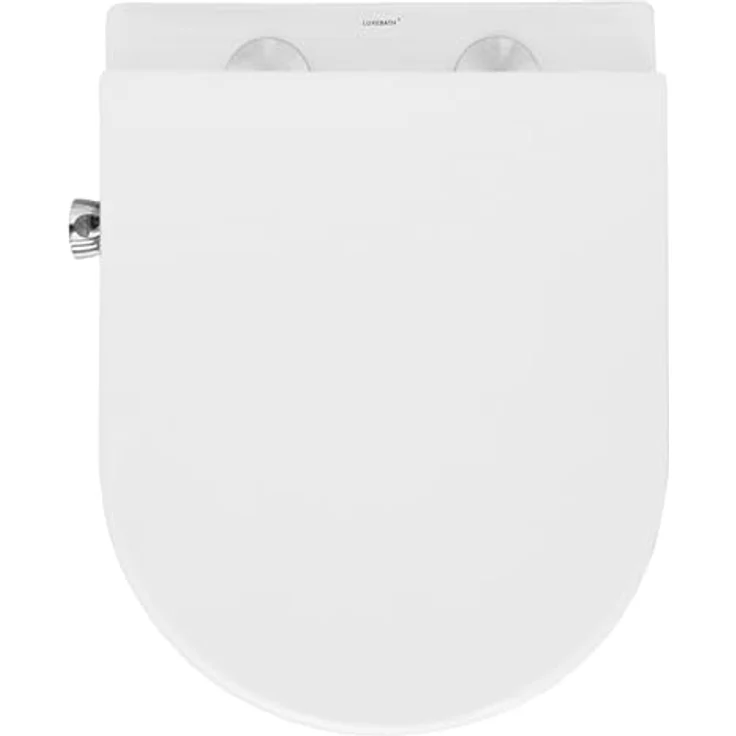 ECD Germany Spülrandloses Hänge WC Keramik Weiß mit Bidet-Funktion, Nano Beschichtung und Softclose Absenkautomatik – Bild 2