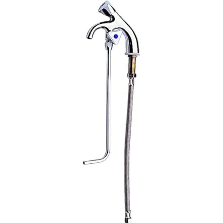 BieTal® Kaltwasser Spülbeckenhahn mit 30 cm Unterspülung, einleitiger Flexschlauch für Gastronomie und Privatgebrauch – Bild 1